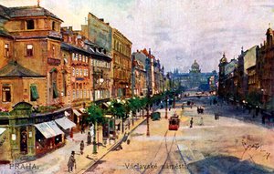 Prague : Place Venceslas (Vaclavske namesti) - Unbekannter Künstler