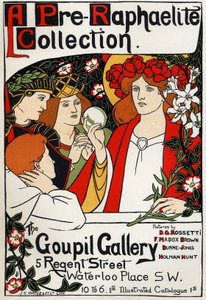 Exposition préraphaélite à la Goupil Gallery, Londres, vers 1897