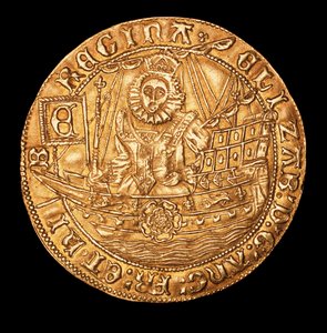 Rare pièce, Angleterre, or royal, reine Élisabeth I