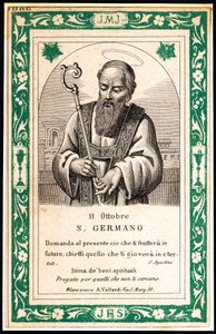 Représentation de Saint Germain, début du 20e siècle (impression) - Unbekannter Künstler