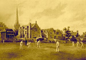 École de Repton depuis le terrain de cricket - Unbekannter Künstler