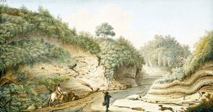 Route menant de la Grotte de Pausilipo à Pianura, Royaume de Naples, c 1767 - Unbekannter Künstler