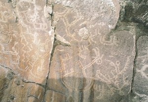 Gravures rupestres dans la vallée de Hunza, près de la zone archéologique de Karimabad, Pakistan - Benjamin Baud