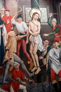 Église catholique Saint-Pierre le Vieux, Christ dans sa Passion, La Flagellation, Peinture par Henri Lutzelman, 15ème siècle, Strasbourg, France. (photo) - Unbekannt