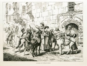 Dessin satirique représentant des touristes occidentaux entourés d
