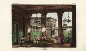 Scène dans un triclinion, salle à manger formelle, Grèce antique - Unbekannt