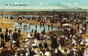 Bord de mer à Blackpool (Royaume-Uni) au tournant du siècle (carte postale) - Unbekannter Künstler