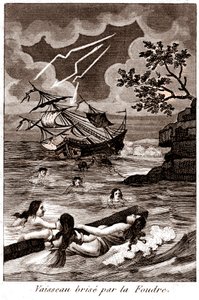 Navire brisé par la foudre