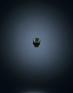 Bague à pierre unique (alexandrite et platine) - Unbekannt