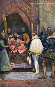 Sir J Mildenhall reçu par Akbar le Grand, début du 20e siècle