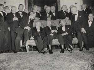 Sir Winston Churchill et Dwight D. Eisenhower lors d