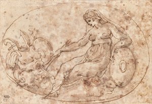 Figure féminine assise