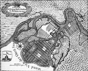 Saint-Pétersbourg - plan de la ville russe - Unbekannter Künstler