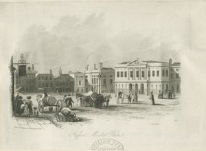 Stafford - Place du Marché : gravure, vers 1841