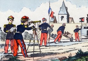 Traqueurs. Gravure dans "Alphabet militaire enfantin". Imagerie de Pont-à-Mousson, vers 1890. 20 pages. Dim : 28,5x21 cm. - Unbekannt