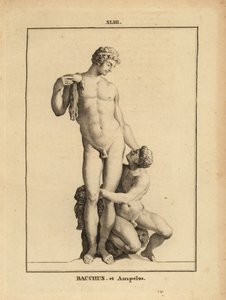 Statue de Bacchus, le dieu romain du vin, et son amant le jeune satyre Ampelus - Unbekannt