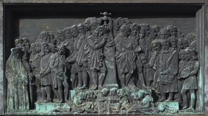 Strasbourg, Bas-relief de la sculpture de Gutenberg. Europe - William M. Timlin