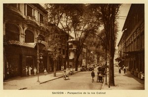 Vue de rue de Saigon - Unbekannter Künstler