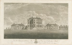 Teddesley Hall, gravure, fin du XVIIIe siècle