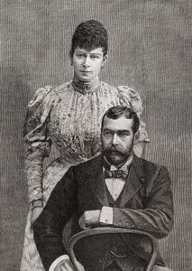 Le duc et la duchesse de Cornouailles, George V et sa femme Mary de Teck - Unbekannt