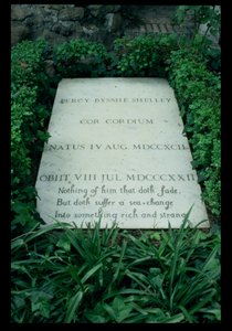 La tombe de Percy Bysshe Shelley (1792-1822) (photo n/b) - Unbekannt