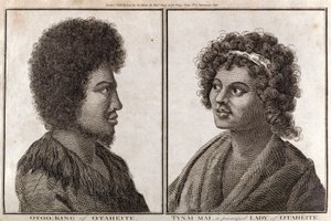 Le roi et une dame principale de Tahiti, vers 1773 - Unbekannt