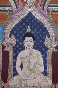 La vie du Bouddha, fresque murale, monastère Wat Maniratanaram, Phnom Penh, 2022 (photo) - Unbekannter Künstler