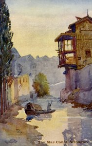 Le canal Mar, Srinagar, Cachemire, Inde - Unbekannter Künstler