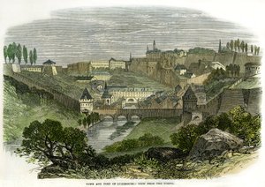 La ville et le fort de Luxembourg vus du nord - Alec Hunter