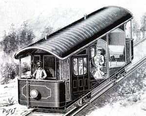 Le tramway électrique sur le funiculaire du Vésuve - Unbekannt