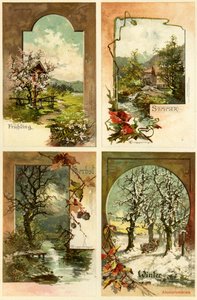 Les quatre saisons - Unbekannter Künstler