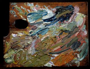 La palette du peintre néerlandais Vincent Van Gogh (1853-1890), 35 cm