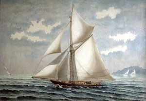 Le voilier La Bettina, fin du XIXe siècle (aquarelle)