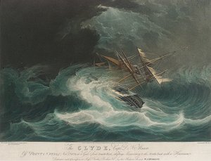Le navire Clyde, au large de Point Natal (?), pris dans la tempête le 1er novembre - Unbekannter Künstler