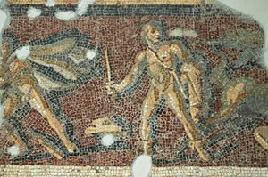Scène de théâtre Mosaïque, de Daphné, Turquie