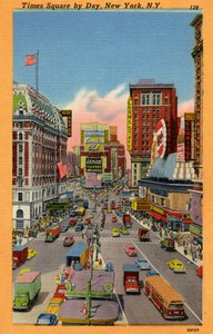 Times Square de jour : New York City, New York - Unbekannter Künstler