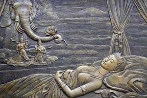 Tinh Xa Ngoc Chau temple bouddhiste, La Vie du Bouddha, Siddhartha Gautama, La mère du Bouddha, Maya, rêve de l