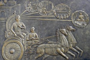 Tinh Xa Ngoc Chau temple bouddhiste, La Vie du Bouddha, Siddhartha Gautama, Le Prince Siddhartha demanda à un cocher de l