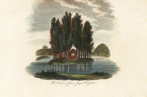 Tombe de Jean-Jacques Rousseau, écrivain français (gravure) - Unbekannter Künstler