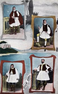 Costumes traditionnels grecs pour hommes - Carte postale 1914-1918 - Unbekannt