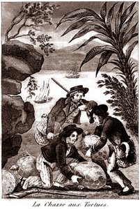 Chasse à la tortue - Unbekannter Künstler