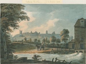 Château de Tutbury - Vue sud-est : aquarelle, 1808 - Unbekannt
