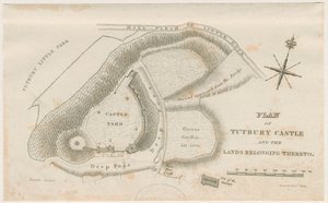 Château de Tutbury : Plan : gravure, nd [c 1832] - Unbekannt