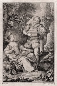 Scène de genre sans titre, Paris 1766 - Unbekannter Künstler