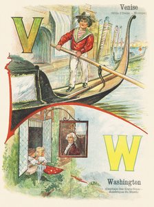 V W : Venise, Washington - ABC des deux mondes. Émile Guérin, éditeur, Paris, vers 1900. - Unbekannt