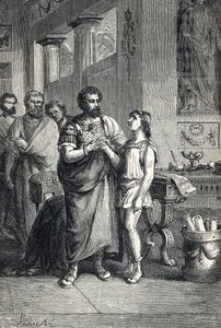 Valentinien II reconnu empereur romain par Gratien (375). 1888 - Unbekannter Künstler