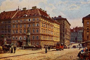 Vienne Freiung, début du XXe siècle (carte postale) - Unbekannter Künstler