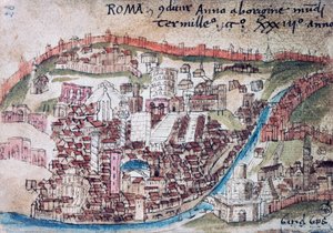 Vue de Rome (détail) - Nicolas d