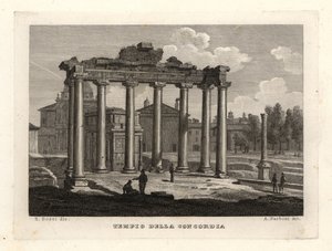 Vue du Temple de la Concorde, Rome - Unbekannt