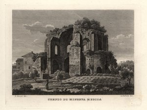 Vue du Temple de Minerva Medica, Tempio di Minerva Medica, ou nymphée, Rome